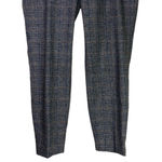 ZARA Trouser Straight Leg Ankle Pants Flat Front Low Rise 6 Gingham Grey #2643 Photo 8