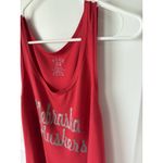 Blue 84  Nebraska Huskers‎ Red Tank Top Women's Medium Glitter Graphic Tee GBR Photo 3