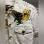 Christian Llinares Rare Vintage  White Embroidered Denim Shirt Photo 1