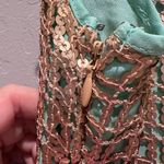 Anthropologie Tabitha Gold Sequin Sleeveless Mini Dress Size 10P NYE Y2K Photo 4