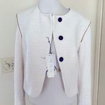 ZARA NWT Pronounced Shoulder Textured Jacket in Ecru Cream size S Photo 8