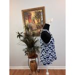 WHBM Women M Criss Cross Halter Top Tie Dyed Blue Pullover Beach Wear Lagen Look Size M Photo 1