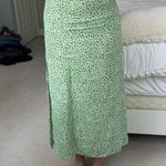 Boutique Adorable green floral maxi skirt with slit  Photo 1