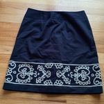 Loft ANN TAYLOR Women's Slightly A-Line Skirt Embroidered Bow Tie SK15824 Work Photo 9