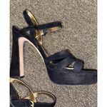 Sam Edelman Taryn Black Suede Platforms Heels Shoes 11M Photo 4