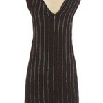 French Connection  Black Gold Beaded Cocktail Dress Photo 3