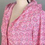 L.L.Bean  pink w/white and black lightweight “Shacket” (shirt/jacket), Large. EUC Photo 6