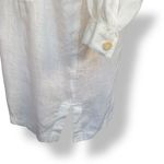 Vintage Linda Allard Ellen Tracy White Linen Tunic Button Photo 5