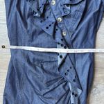 Parker  Moira Eyelet & Ruffle Chambray Dress 00 Photo 13