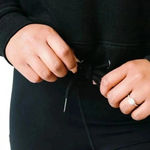 Zyia  Active Black Cropped Hoodie Sweatshirt Size 2XL Photo 4