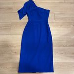 Dress the Population  Tiffany Dress Electric Blue One Shoulder Midi Size S Photo 1