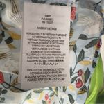 Boden 100% Cotton Bird Pattern Multicolor Floral Button Photo 9