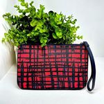 Vera Bradley NWOT Navy & Red Plaid Wristlet Clutch Wallet Handbag Photo 11