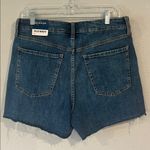Old Navy NWT Sky-hi A-line stretch denim shorts raw hem button fly 12 Photo 2