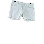 Paige  White Distressed Denim Cutoffs Photo 2