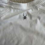 Spyder  Active Women’s White Short Sleeve Ribbed Active Tee Shirt Medium EUC Photo 4