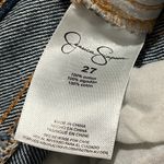 Jessica Simpson  denim skirt size 27 adorn high waist skirt distressed button up Photo 8