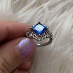 Lulus silver ring with sapphire stone Photo 2