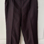 J McLaughlin silk pants 8. Black with‎ pink polka dot. Photo 0