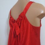 Victoria's Secret NWOT Victoria’s Secret Red Satin Bow-Back Tank Shirt Sleep Top Sz M Photo 3
