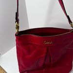 Coach Ashley Vibrant Red Leather Hippie Shoulder Bag Photo 6