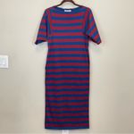 Tory Burch  Rugby Striped Short‎ Sleeve Preppy Maxi Dress Size XXS Photo 3