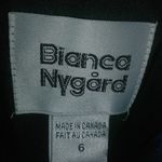 Peter Nygard Bianca Nygard 6 Wool Blend Black Blue Plaid Blazer Coat Photo 7