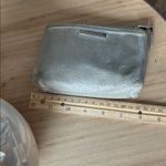 Tiffany & Co. Rare Silver Metallic Leather Mini Zip Pouch Photo 9