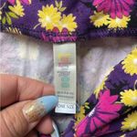 LuLaRoe  Leggings Floral Purple Yellow One Size Photo 3