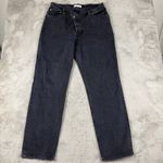 Abercrombie & Fitch The Dad High Rise Black Wash Denim Jeans Size 32 14L Photo 3