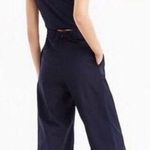 J.Crew Wrap Tie Navy Jumpsuit in Stretch Poplin - size 2 Photo 1