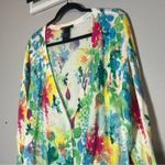 Lane Bryant  Button Front Cardigan Sweater Watercolor Floral Jeweled Size 18/20 Photo 1