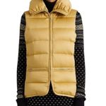 Ralph Lauren Lauren  Satin Quilted Down Vest in gold Large NWT Photo 0