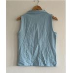 J.Crew Stretch Cotton Blend Mockneck Tank Top in Chateau Blue, Size Medium Photo 5