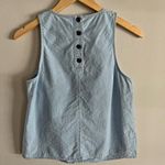 J.Crew  Chambray Sleeveless Tank Top Small Light Blue Denim Shell Minimalist Photo 7