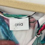 ONIA  Flora Colorful Palm Leave Button Down Cover-Up NEW XL beach coastal Photo 2