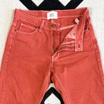 BDG Adalyn High Waisted Cowboy Jean Split Hem Jeans in Orange Size 26 Photo 12