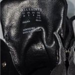 ALLSAINTS Paulina Black Leather Combat Boots Lug Sole Photo 6