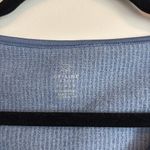 Aerie Blue Cropped Fitted Shirt Size M Photo 2