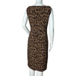 Ralph Lauren Lauren Ralph Lauren Dress Brown Black Cheetah Print Sheath Chic Edgy Career Photo 1