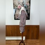 ZARA Funky  Plaid Puff Sleeve Knit Sweater Mini Dress! Photo 4