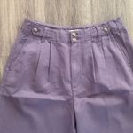 Madewell Purple Wide Leg PantsThe Harlow Linen Blend High rise Pleated Front 8 Photo 2