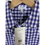 Tyler Boe Charles Button Down Top Purple Plaid XS Photo 2