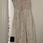 Lulus Lulu’s White Lace Midi Skater Dress With Pockets Photo 3