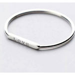 Boutique NEW Women's Dainty White Gold-Plated S925 LOVE Bar Ring Size 5‎ Photo 7