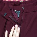 Nordstrom MAROON PAPER BAG WAIST MINI SKIRT Photo 2