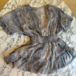 ZARA EUC  Neutrals Printed Animal Patterned Tiered Mini Dress Sz XL Photo 4