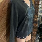 Young & reckless  Women’s Large Dark Gray Jersey Knit V-Neck Hoodie Photo 1