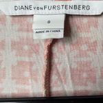 Diane Von Furstenberg  Silk Jersey Mindy Peach White Wrap Dress Size 8 Photo 4