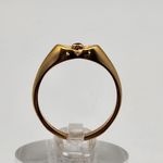 Vintage Avon Gold Tone & Red Rhinestone Heart Ring (6.75) Photo 4